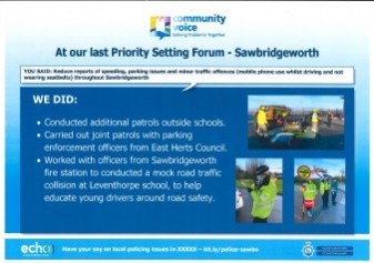 Police Priority Setting - Sawbridgeworth