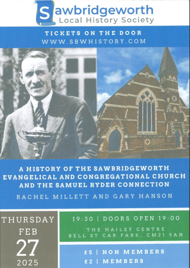 Sawbridgeworth Local History Society - A History of the Sawbridgeworth Evangelical and Congregational Church and the Samuel Ryder Connection