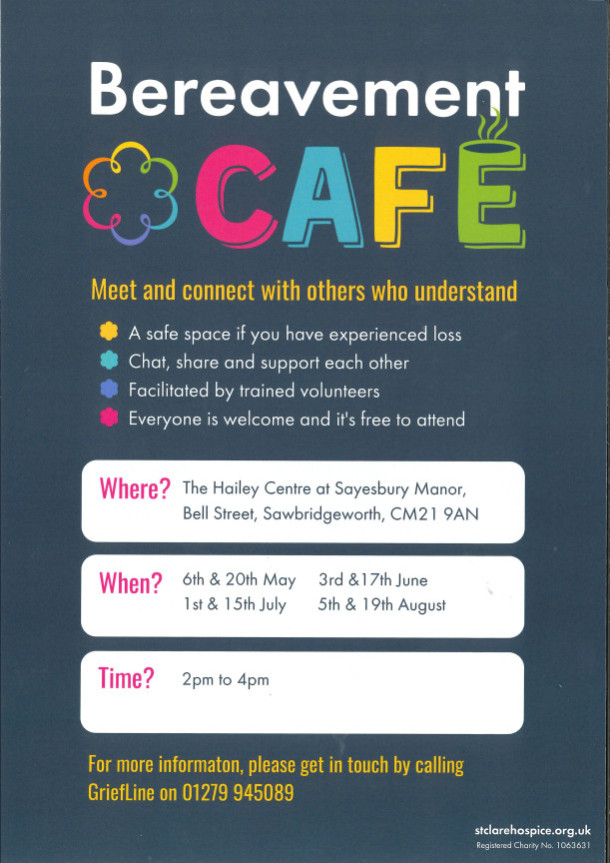 Bereavement Cafe 20th May 2025