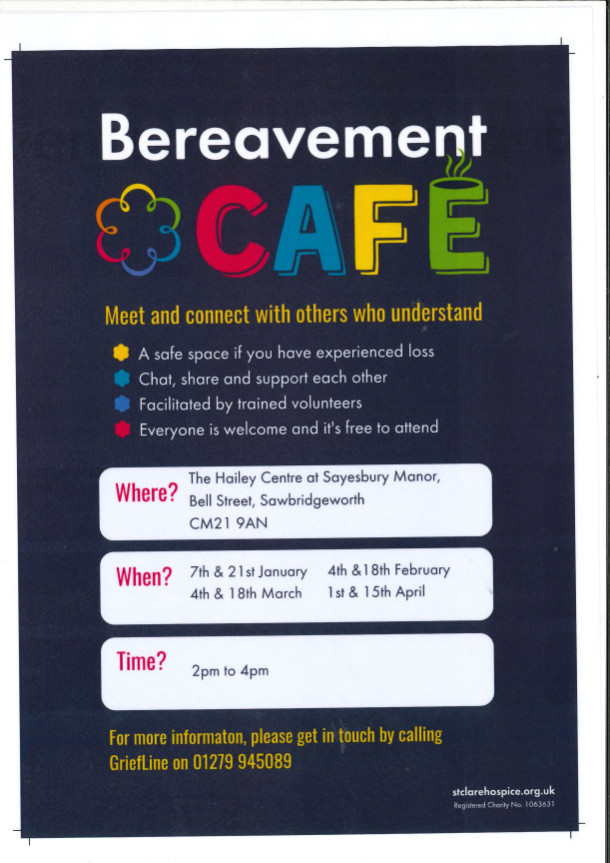 Bereavement Cafe 18 February 2025