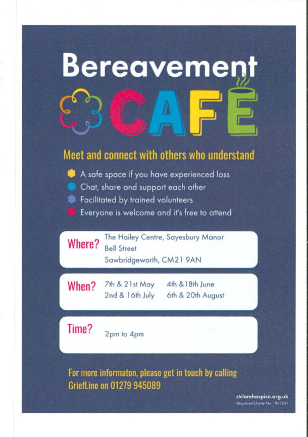 Bereavement Cafe 6 August 2024