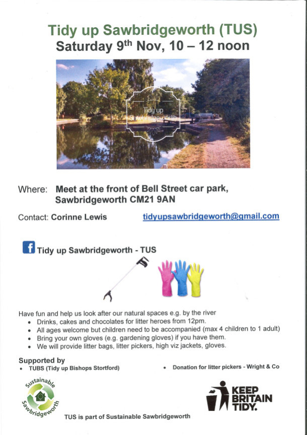 Tidy Up Sawbridgeworth (TUS) 9th Nov 2024